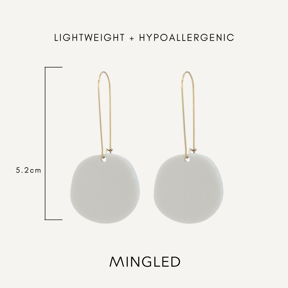 Mingled | Organic Dangle Earrings | Ivory Beige