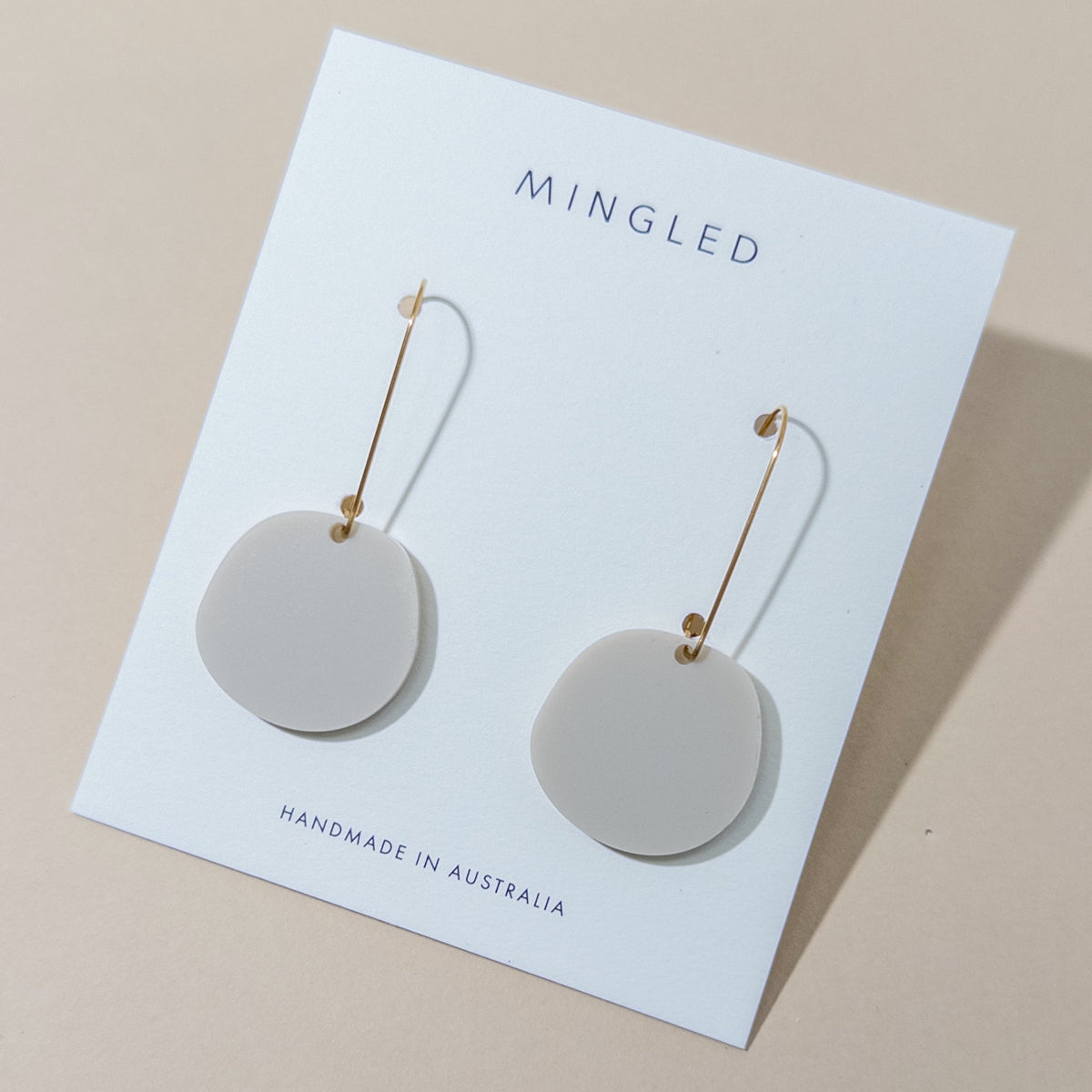 Mingled | Organic Dangle Earrings | Ivory Beige