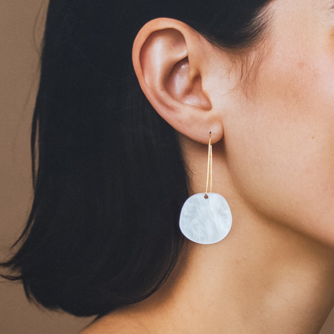 Mingled | Organic Dangle Earrings | Moonstone