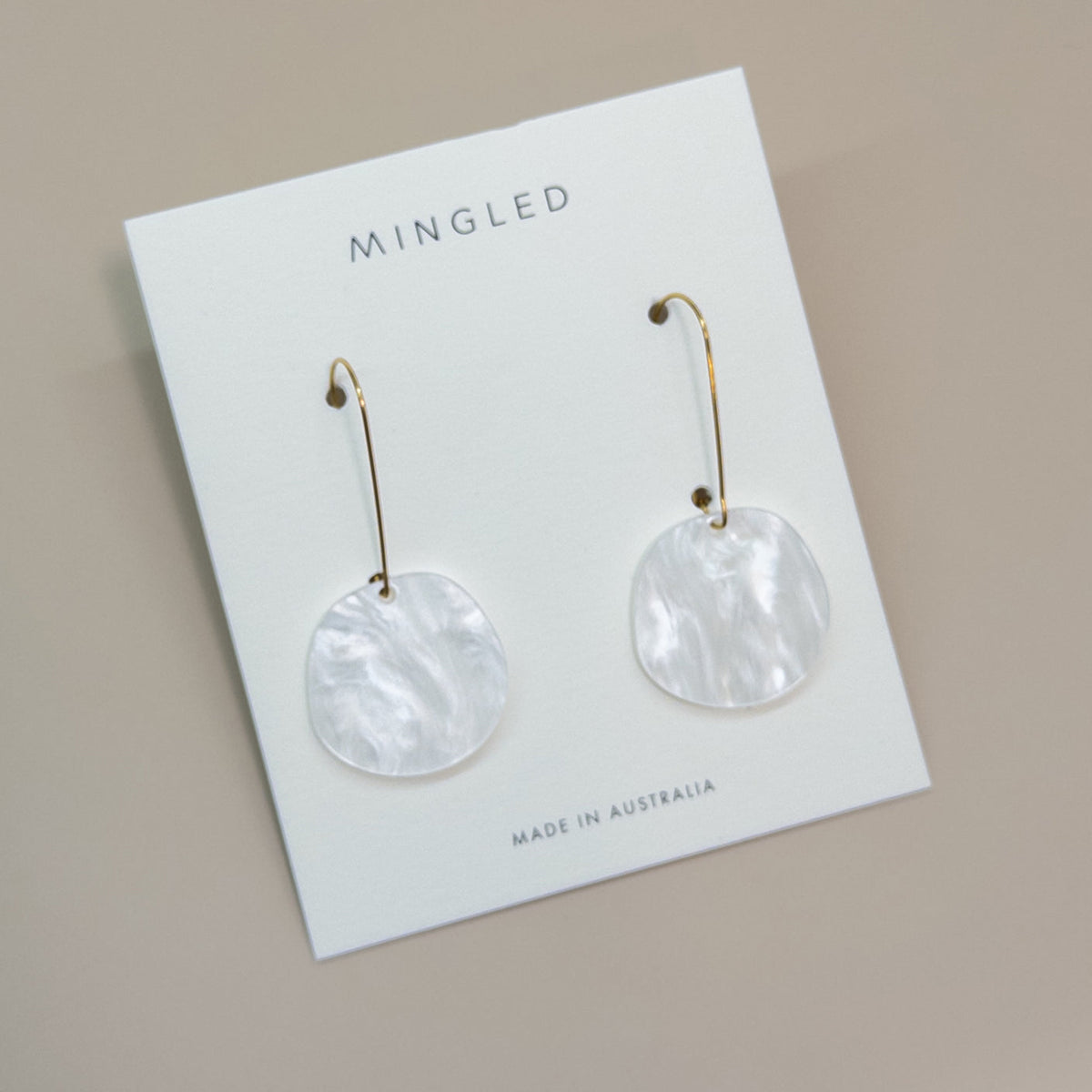 Mingled | Organic Dangle Earrings | Moonstone