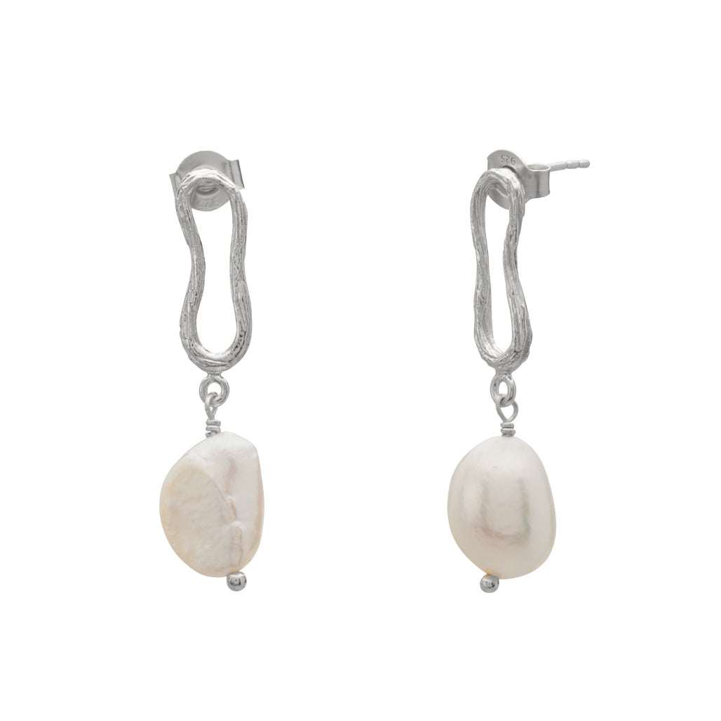 Murkani | Eterna | Baroque Pearl Earrings | Sterling Silver