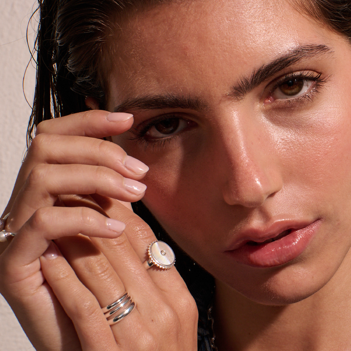 Murkani | Vintage Wave Ring (Set of 3) | Sterling Silver