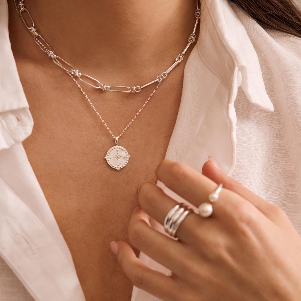 Murkani | Vintage Wave Ring (Set of 3) | Sterling Silver