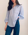 Marie Louise de Monterey | New Birkin Blouse | Blue