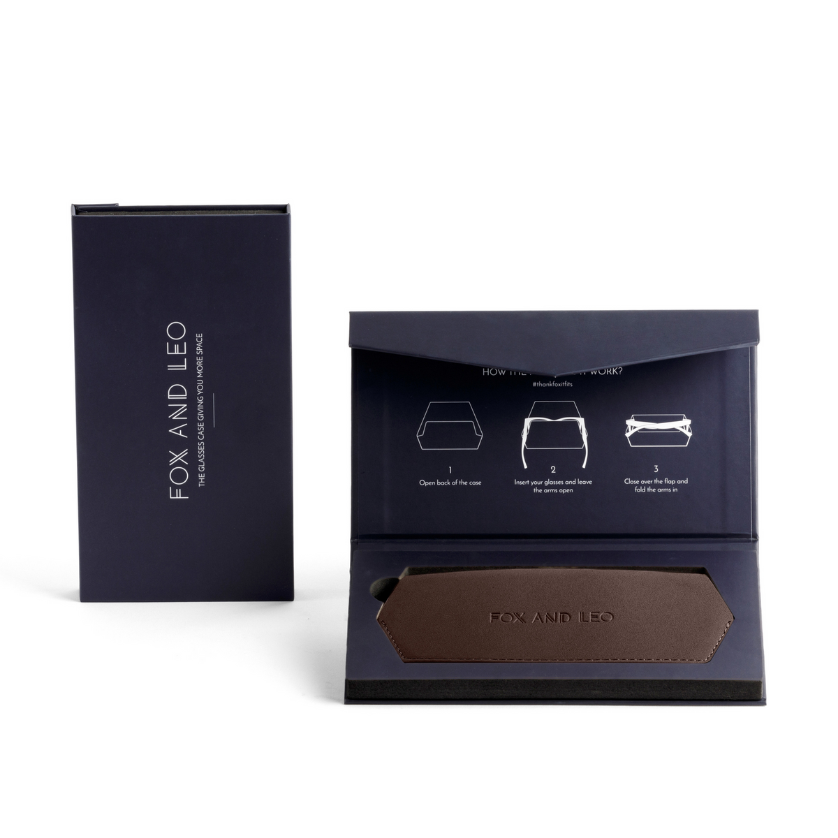 Fox And Leo | Glasses Case | Chocolate