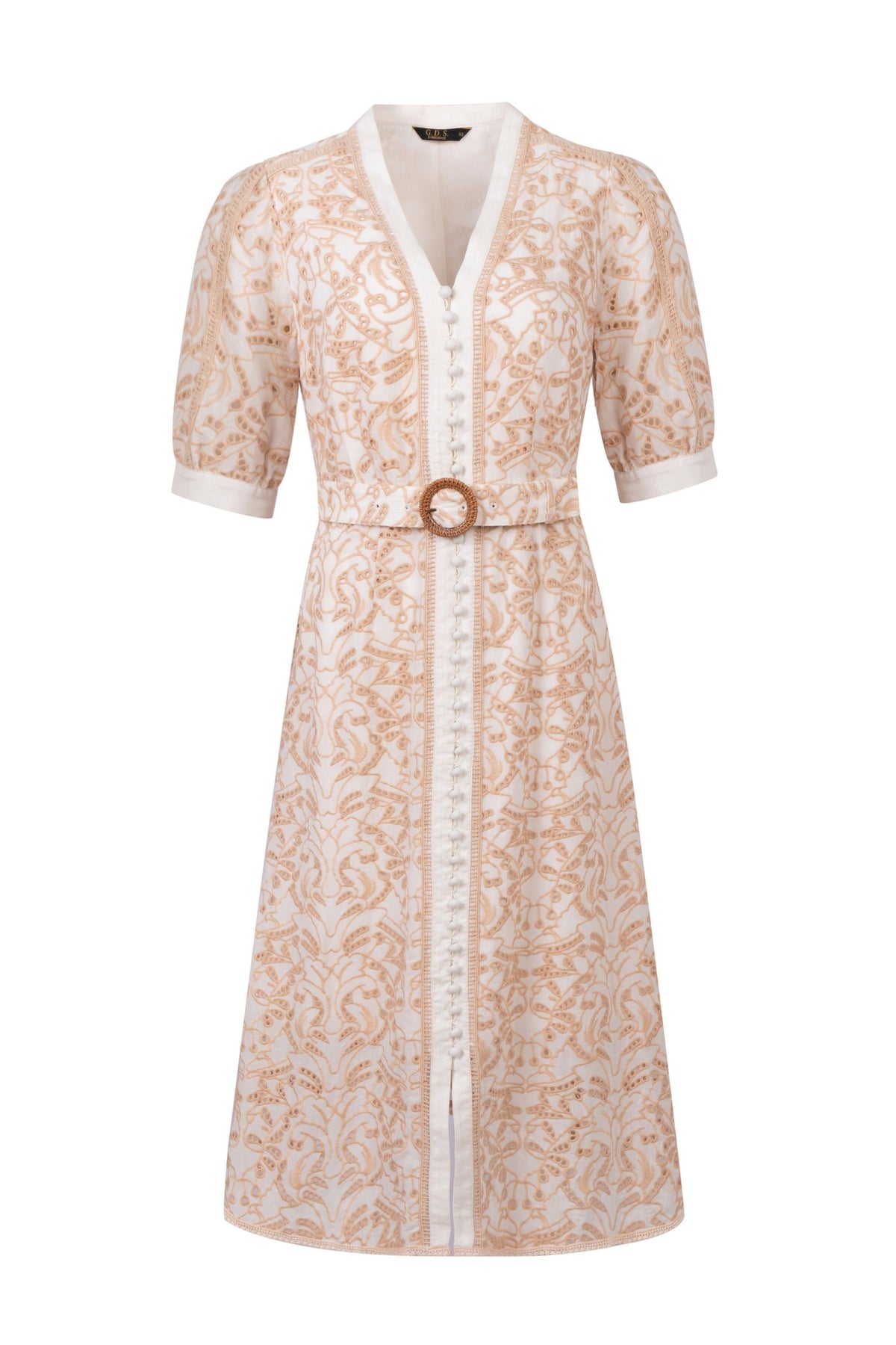 GDS | Naomi V Neck Long Dress | Beige