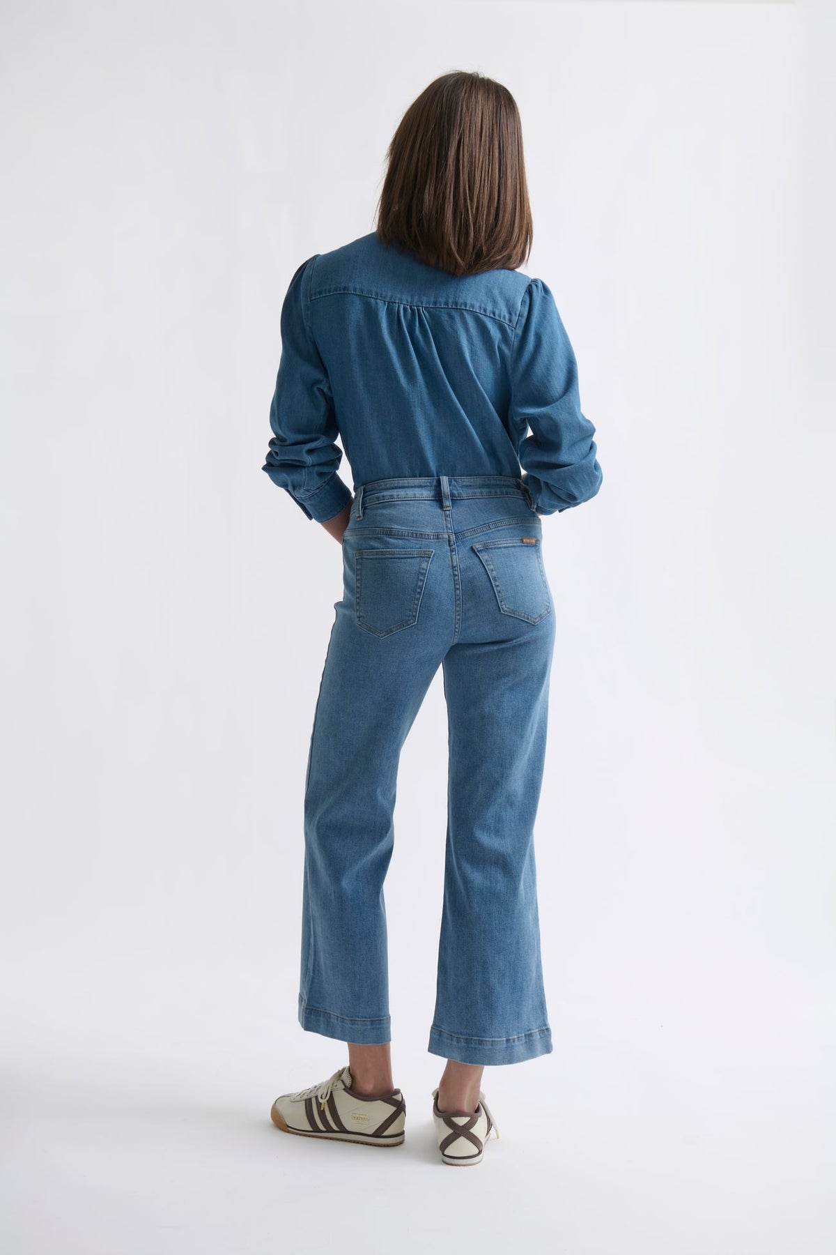 Kireina | Freya Jean | Leather Pocket | 70s Blue