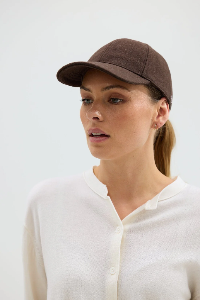 Iris & Wool | Ladies Wool Cap | Chocolate