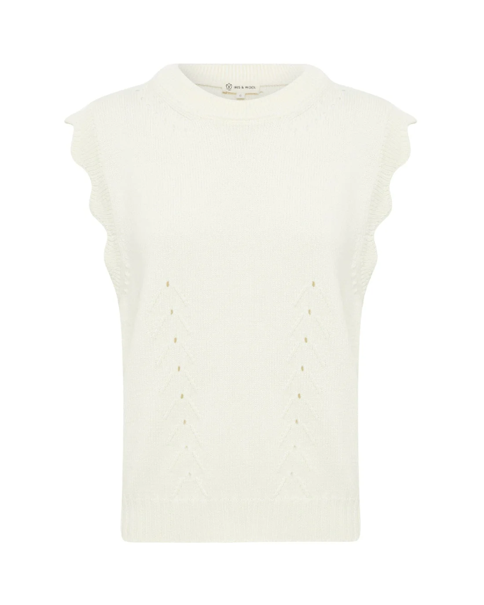 Iris & Wool | Scallop Vest | Panna (Cream)