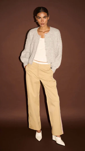 Staple The Label | Anja Stripe Side Pant | Beige