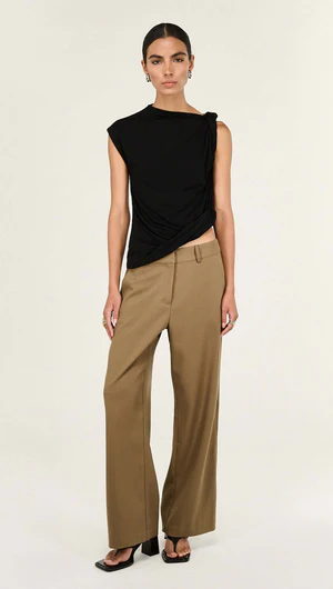 Staple The Label | Eva Twist Detail Top | Black