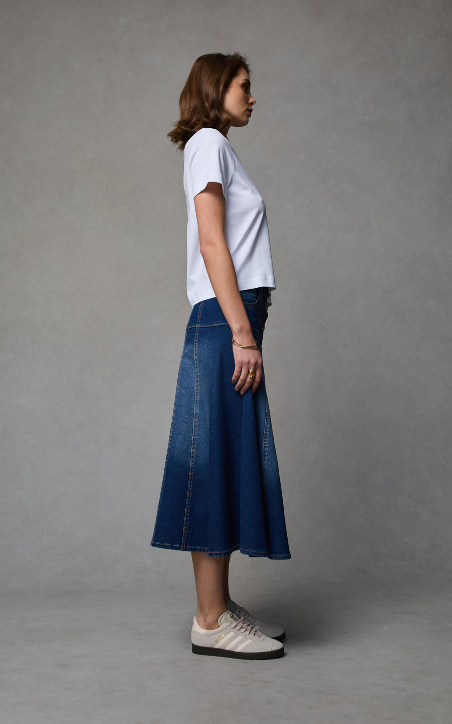 Dricoper | Gabby Flare Skirt | Pacific Blue