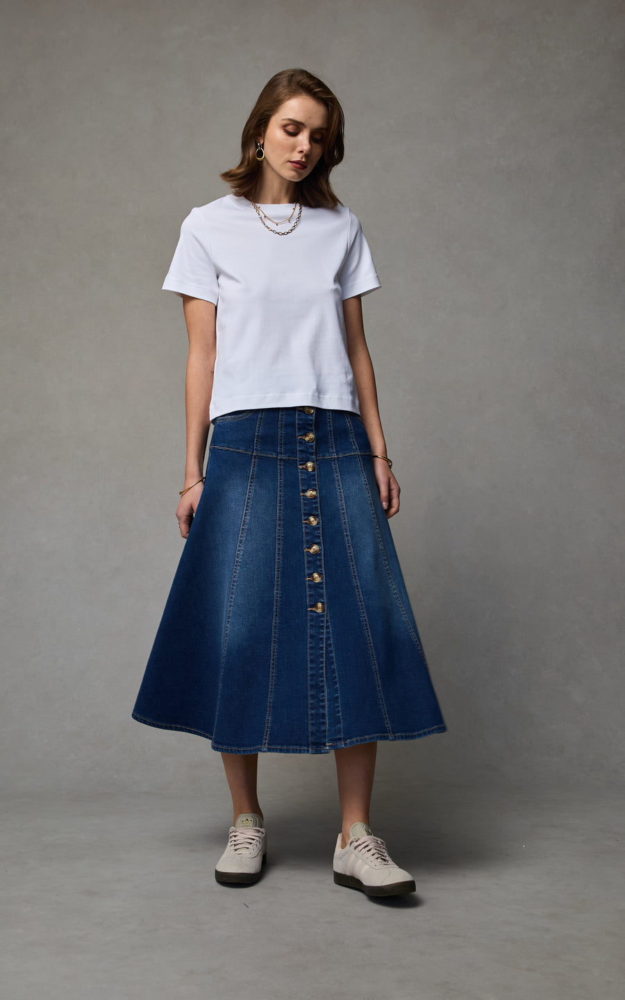 Dricoper | Gabby Flare Skirt | Pacific Blue