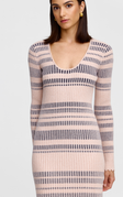 Kinney | Celeste Knit Dress | Stone + Navy Stripe