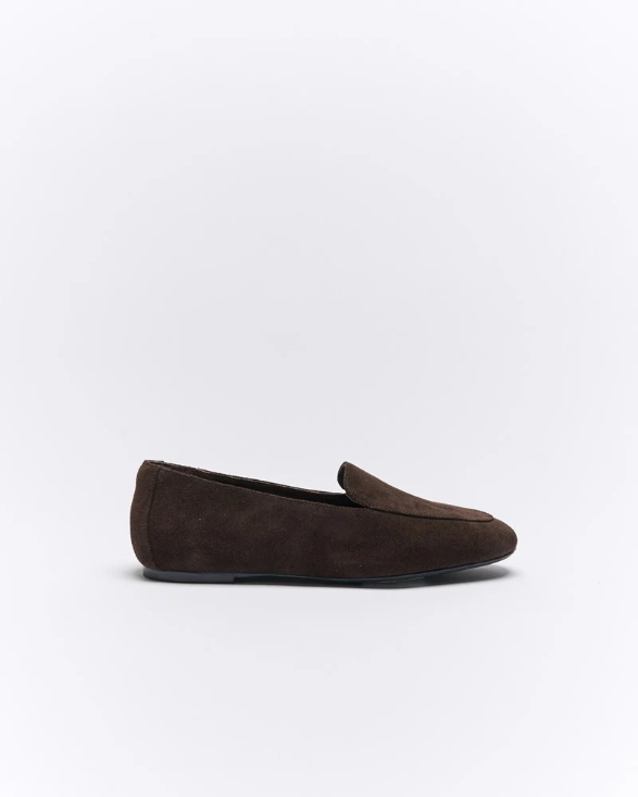 Walnut | Drew Leather Loafer | Bitter Chocolate Suede