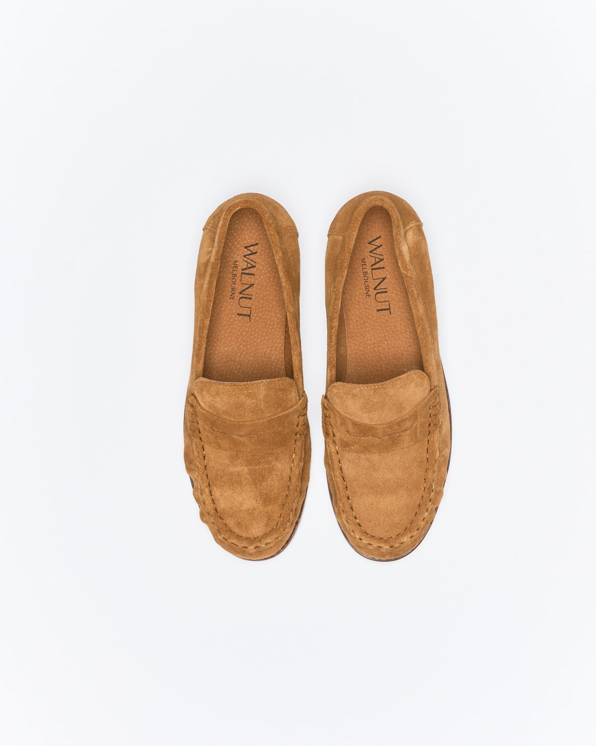 Walnut | Hawk Leather Loafer | Tan Suede