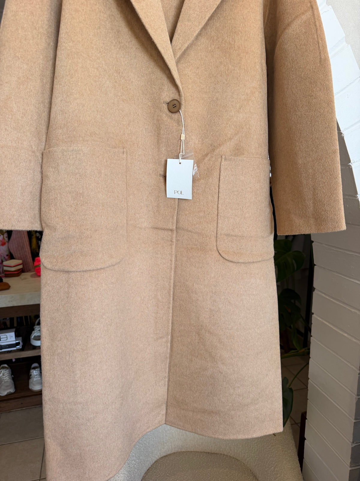 POL | Cohen Long Wool Coat | Camel