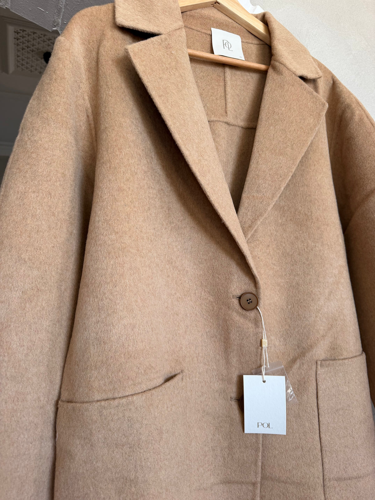 POL | Cohen Long Wool Coat | Camel
