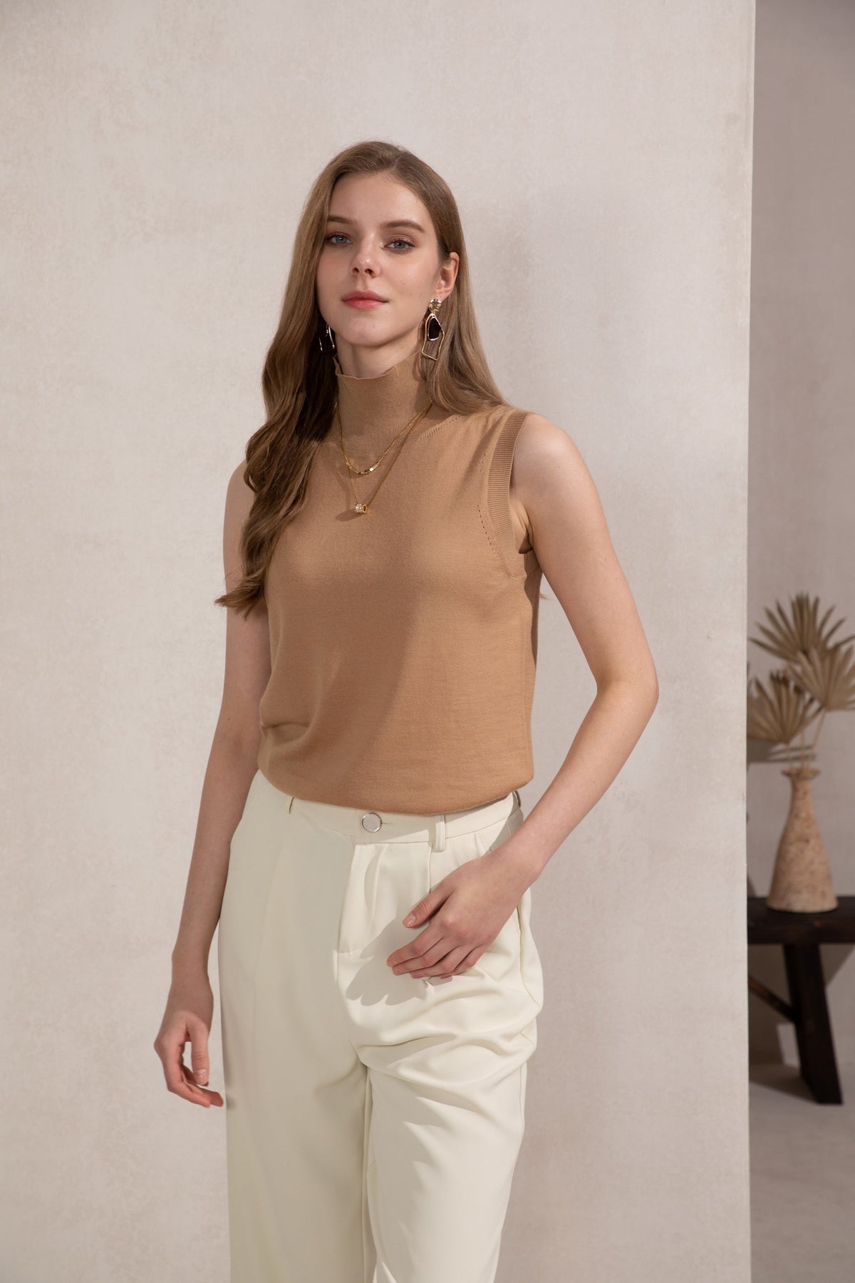 GDS | Tessa Merino Wool Top | Camel