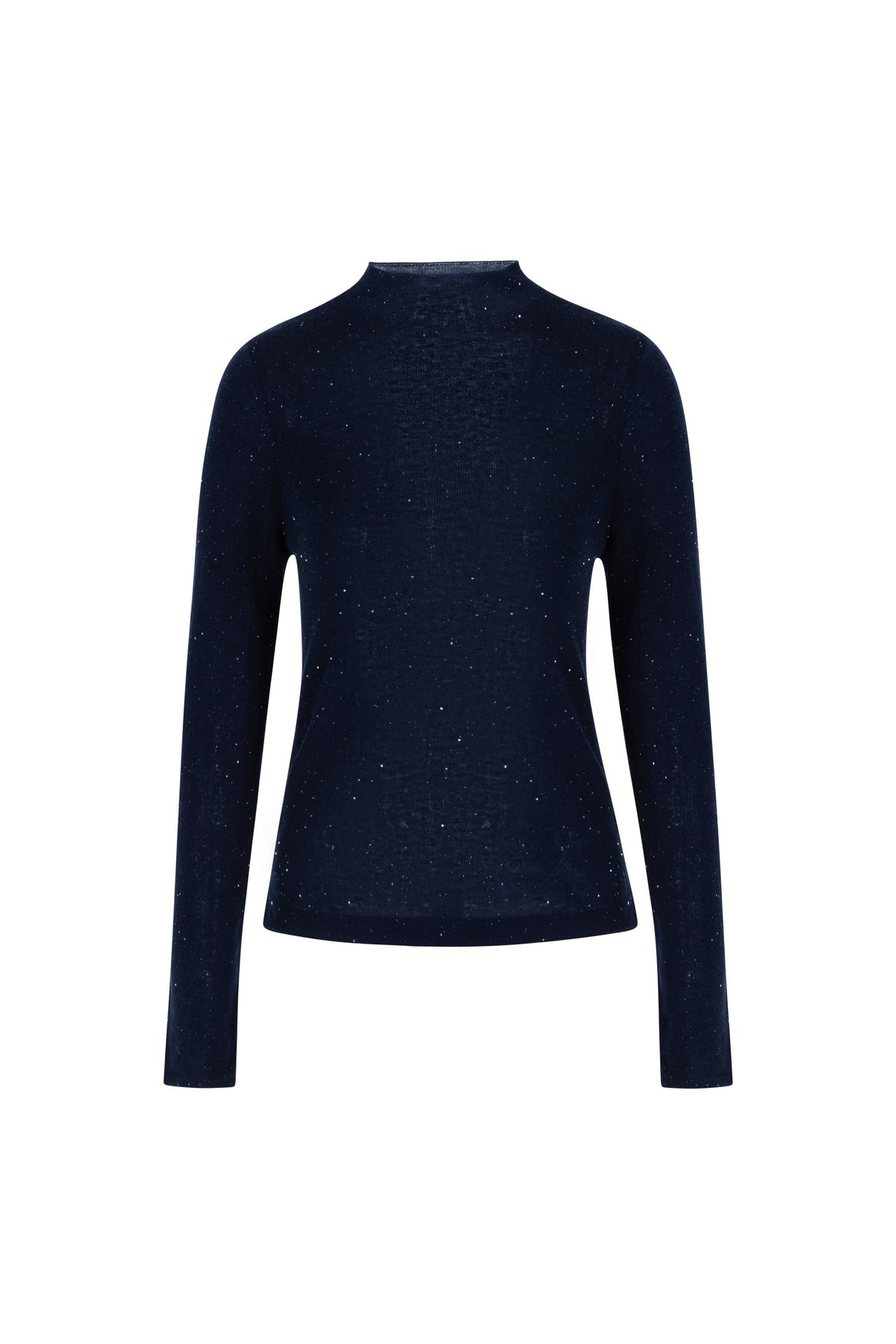 GDS | Camila Lurex Cinch Side Wool Sweater | Navy
