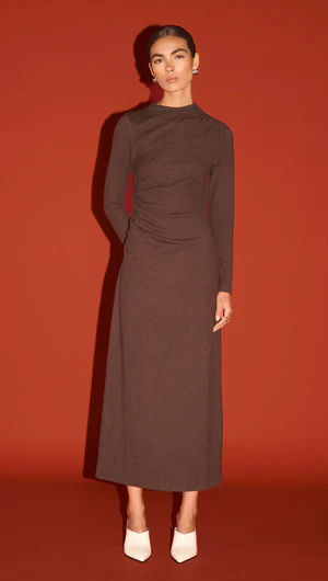 Staple The Label | Tilda Midi Dress | Chocolate