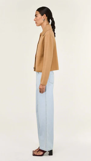 Staple The Label | Aura Knit Barn Jacket | Caramel