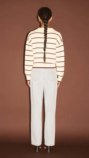 Staple The Label | Elara Polo Jumper | Cream/Chocolate