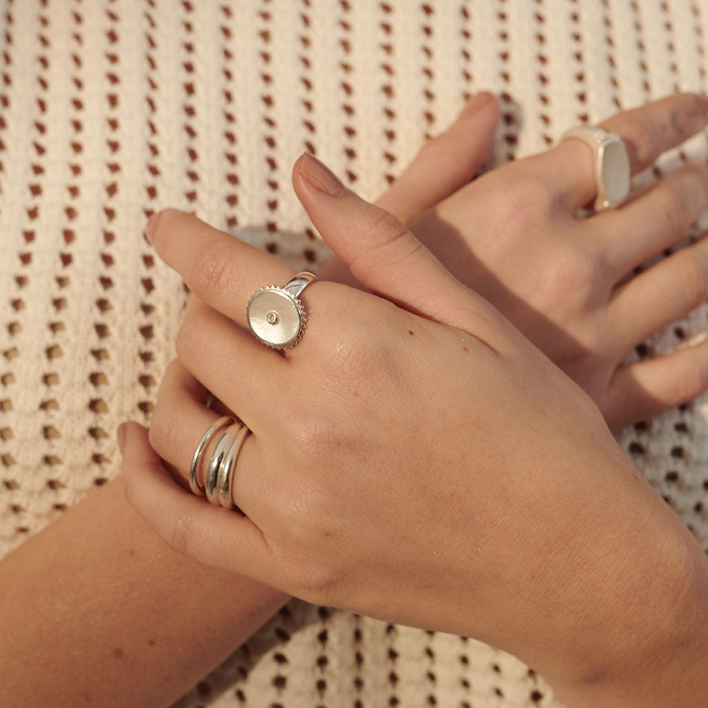 Murkani | Halcyon Shield Ring | Sterling Silver