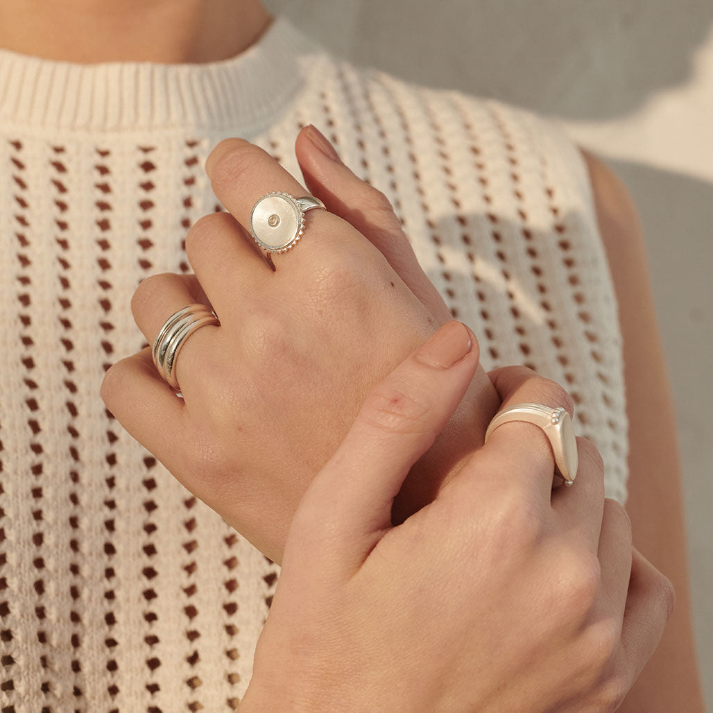 Murkani | Halcyon Shield Ring | Sterling Silver