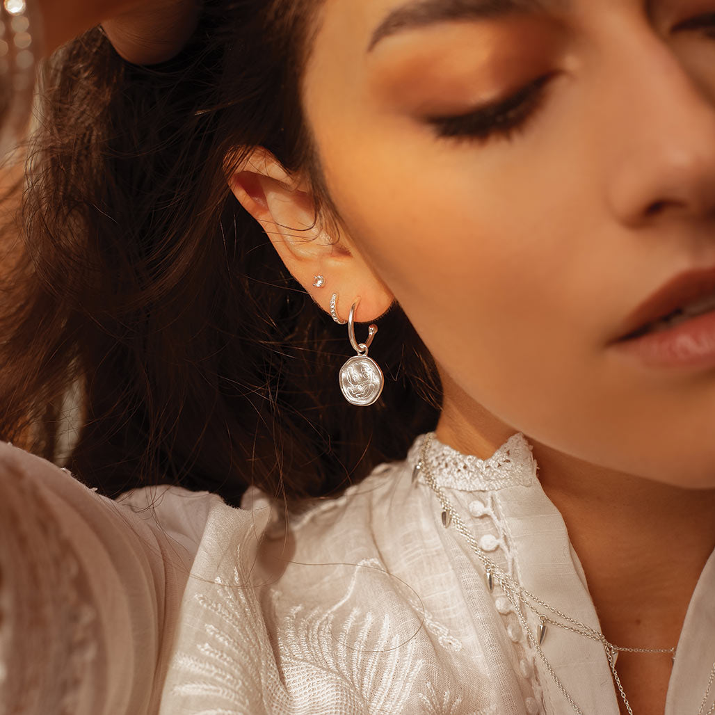Murkani | Motherhood Hoop Earrings | Sterling Silver