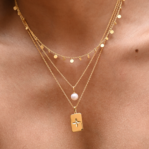 Murkani | Desert Flower | Pearl Necklace | Yellow Gold