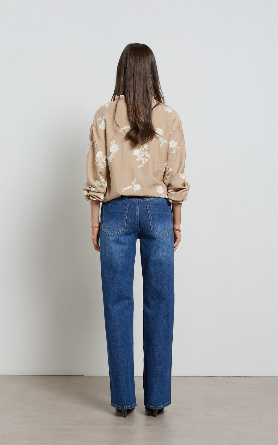 Dricoper | Lina Mid Rise Pacific Straight Leg Jeans | Pacific Blue