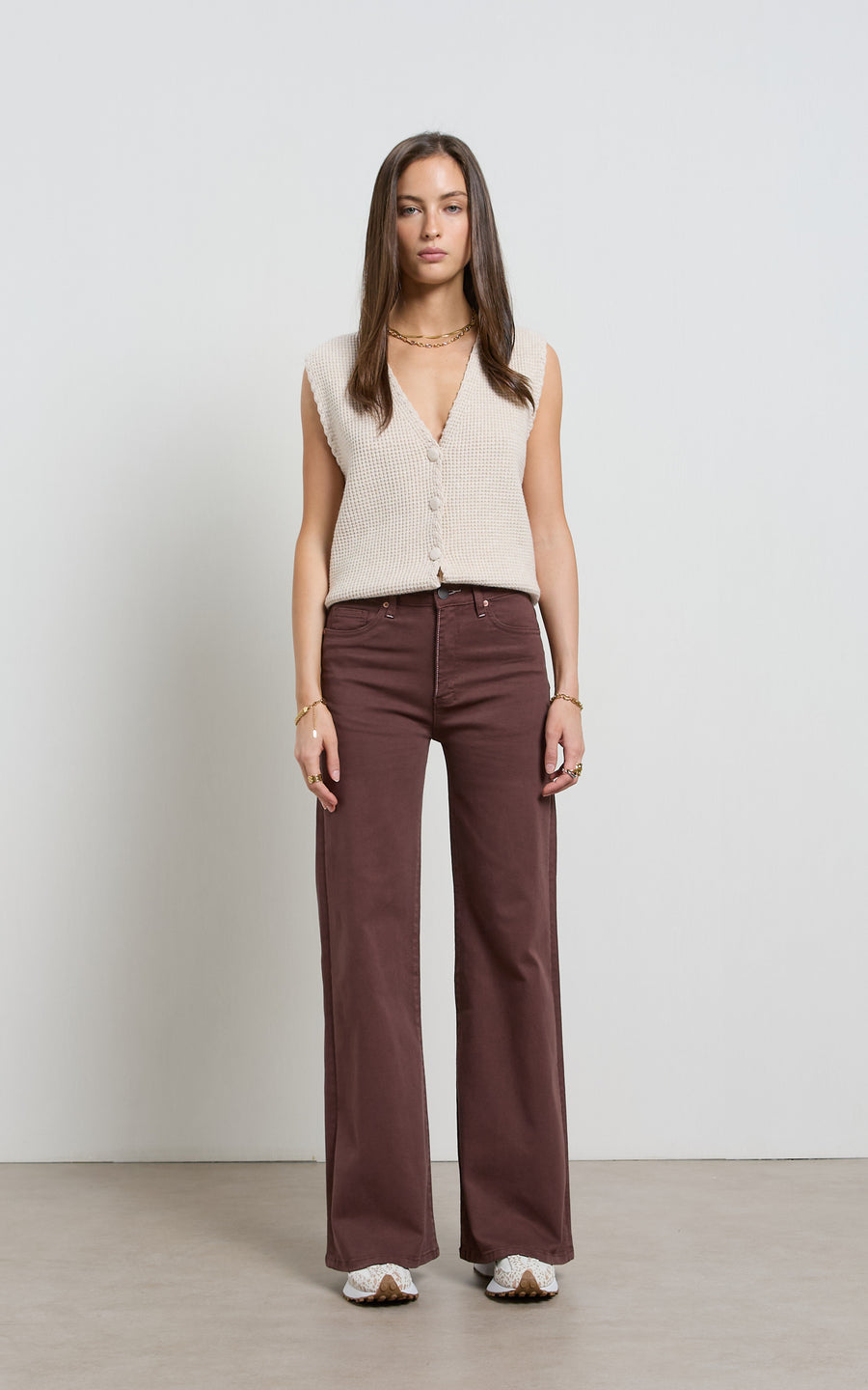 Dricoper | Hunter High Rise Wide Leg Jeans | French Roast