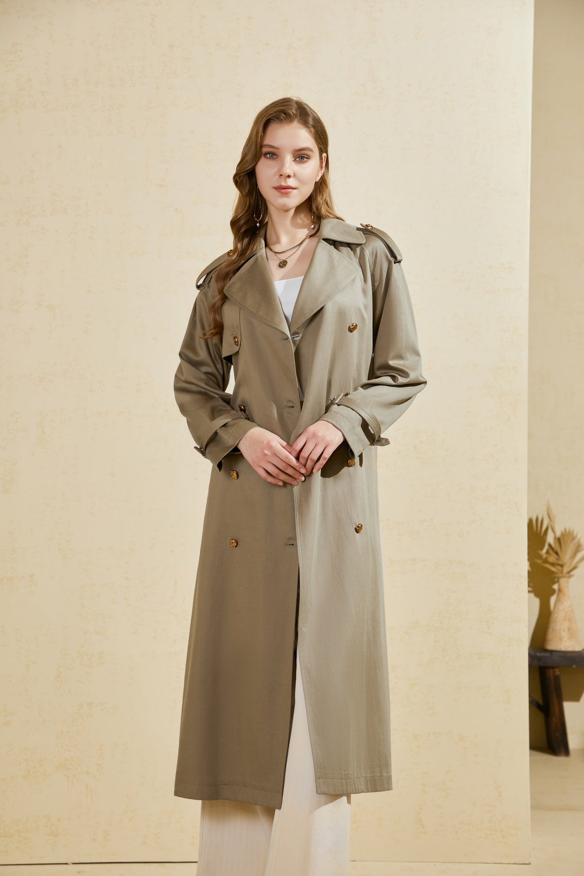 GDS | Sabrina Long Coat | Khaki