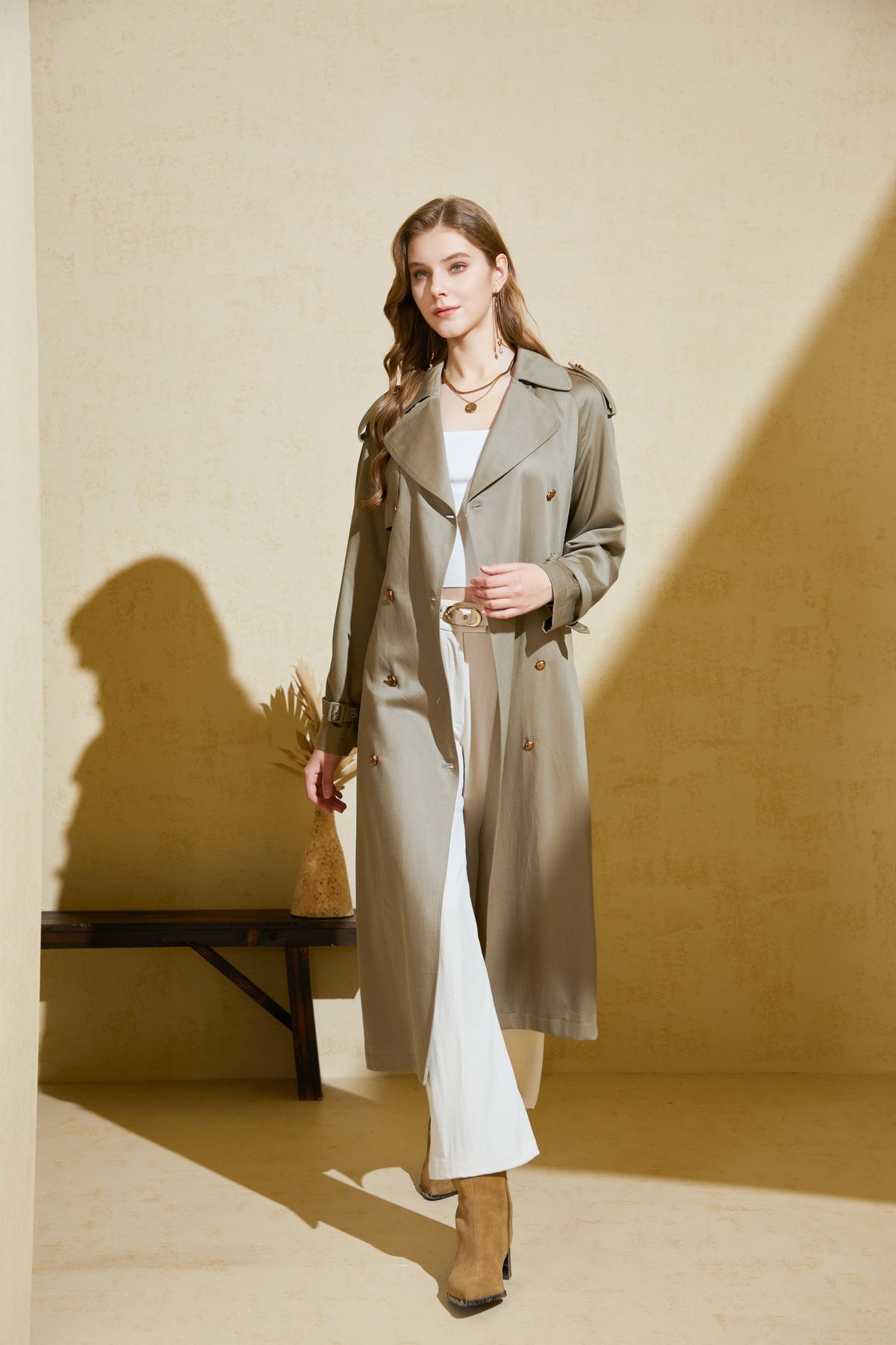 GDS | Sabrina Long Coat | Khaki
