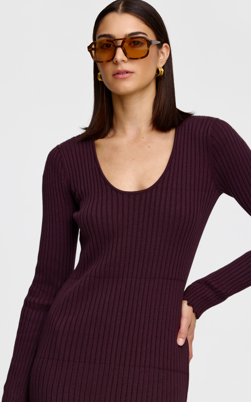 Kinney | Celeste Dress | Chocolate Marle