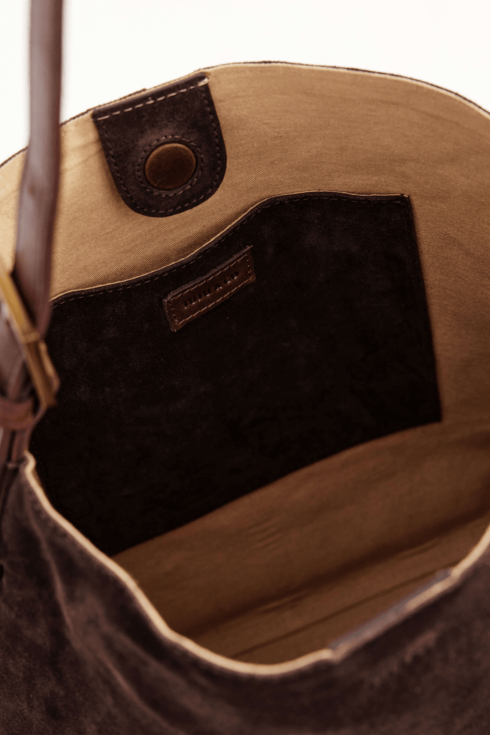 Juju & Co | Suede Cabas Tote | Chocolate