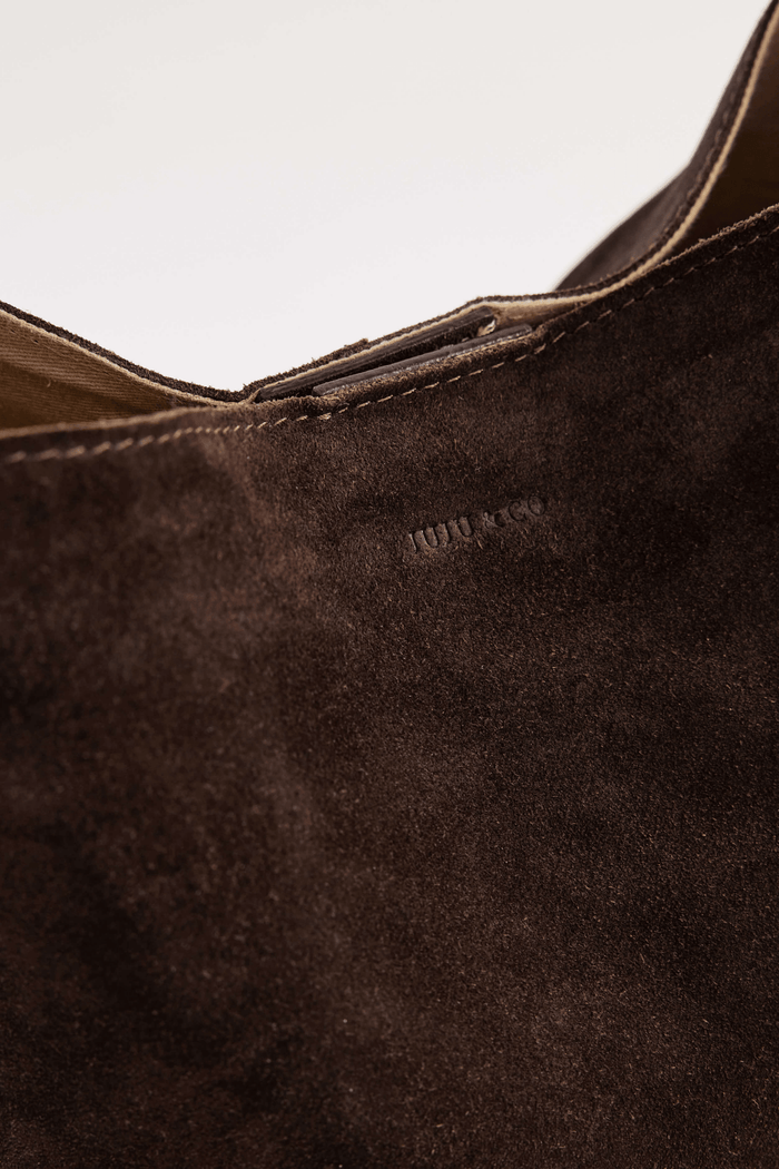 Juju & Co | Suede Cabas Tote | Chocolate