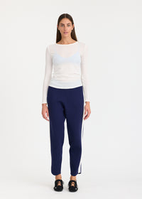 LMND | WR Track Pants | Navy + Natural Stripe