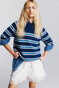 LMND | WR Track Top | Navy/Ink Blue/Natural
