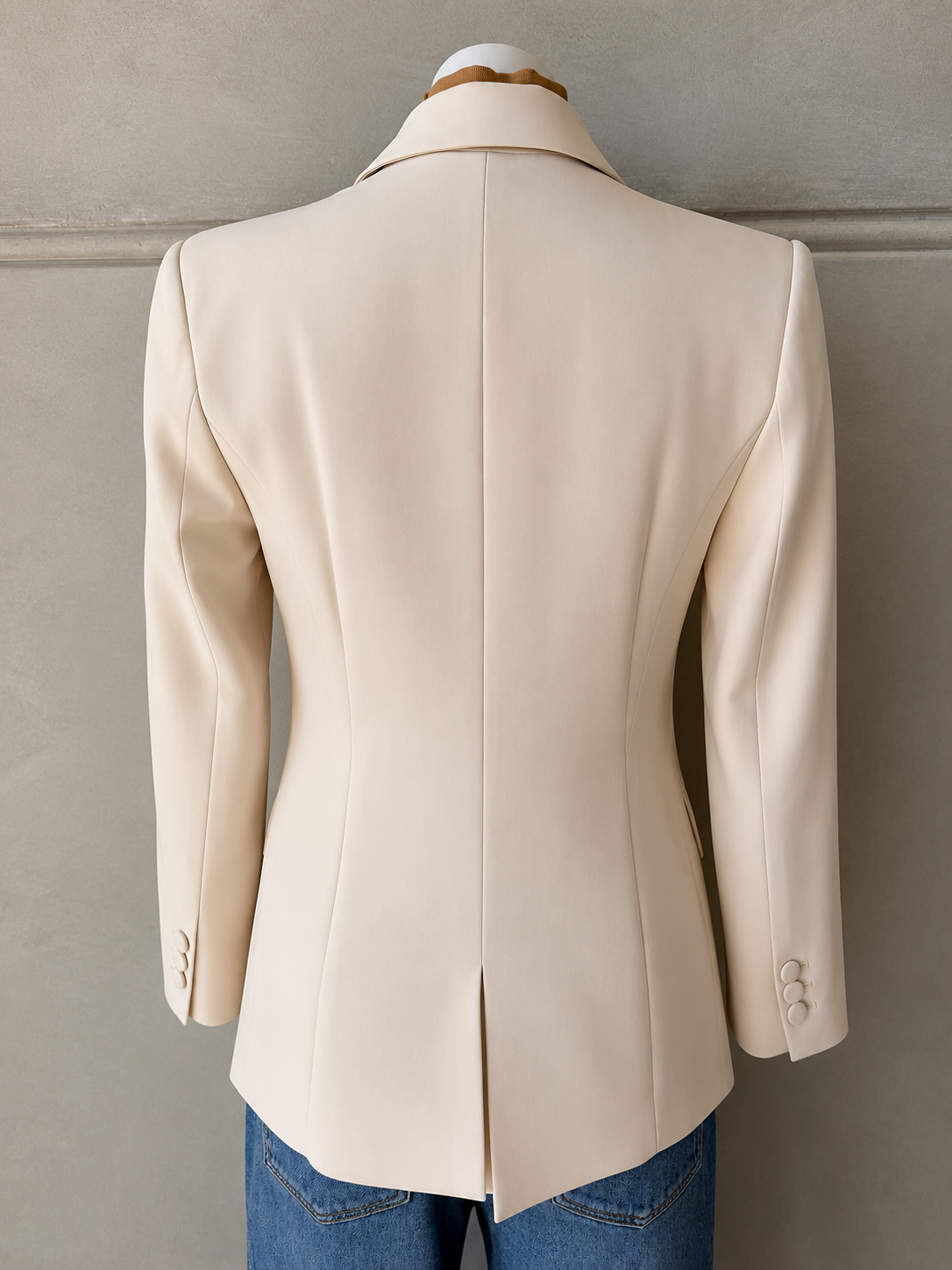 Sophie Moran | Sporty Chic Blazer | Sand (Natural) With Arm Stripe