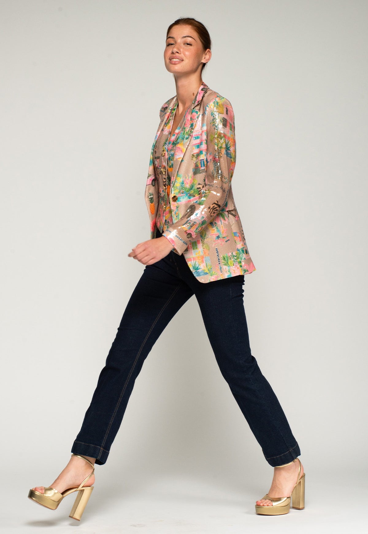 Vilagallo | Andrea Jacket | Sequin Print