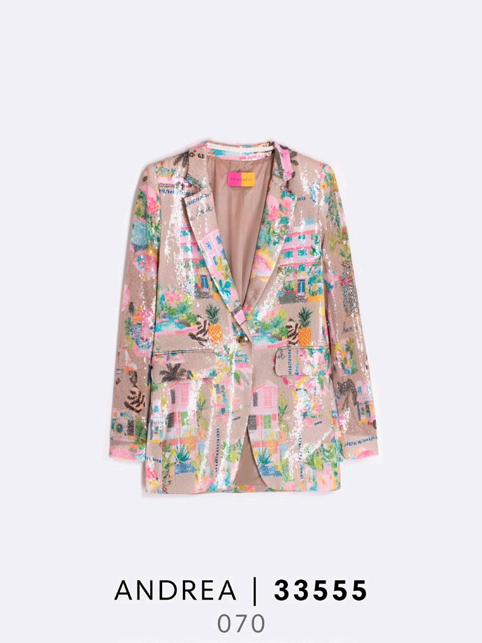 Vilagallo | Andrea Jacket | Sequin Print