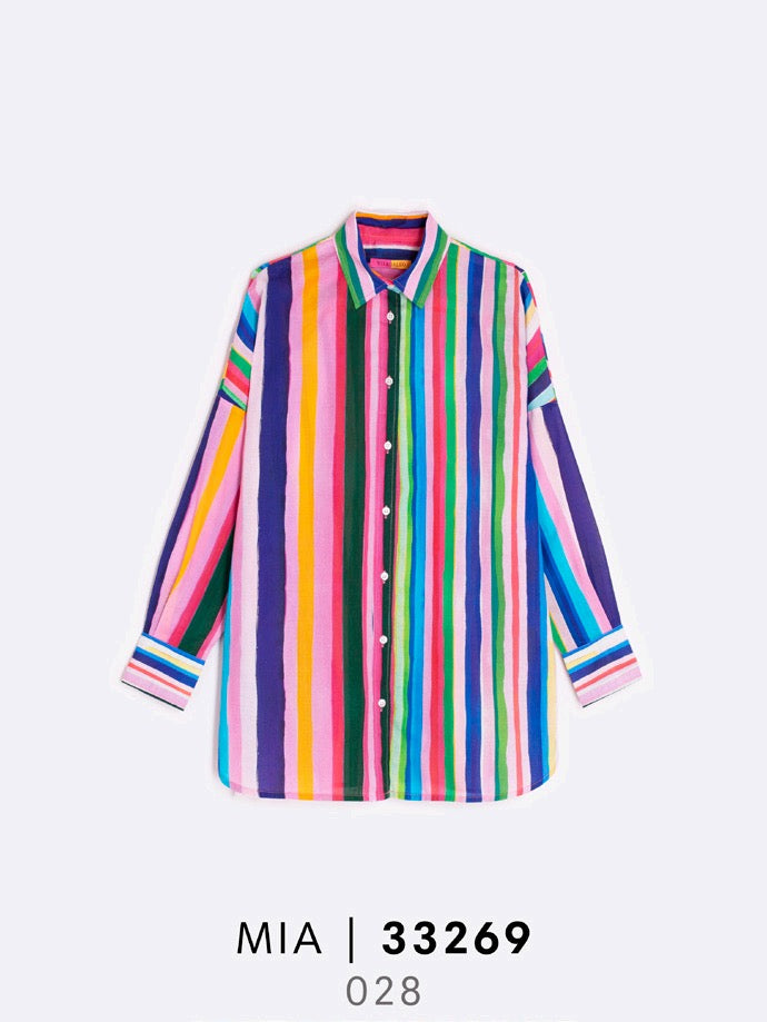 Vilagallo | Mia Shirt | Multicolour Stripes