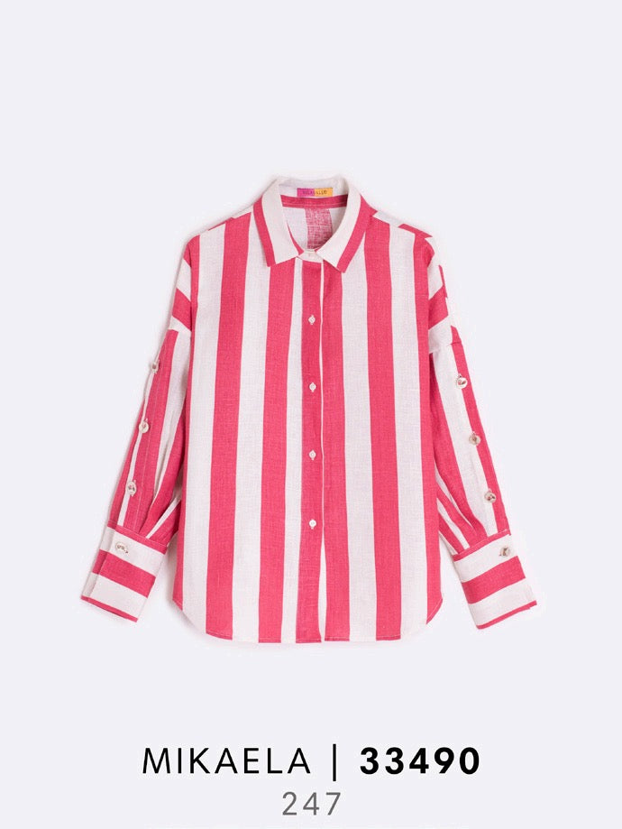 Vilagallo | Mikaela Shirt | Red & White Stripe