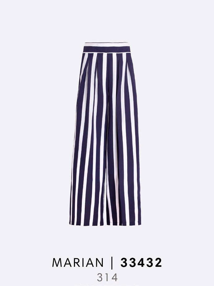 Vilagallo | Marian Pant | Navy Stripe