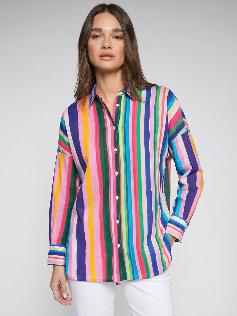 Vilagallo | Mia Shirt | Multicolour Stripes
