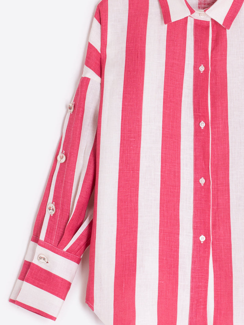 Vilagallo | Mikaela Shirt | Red & White Stripe