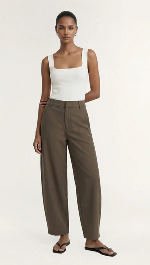 Staple The Label | Alto Barrell Leg Pant | Olive