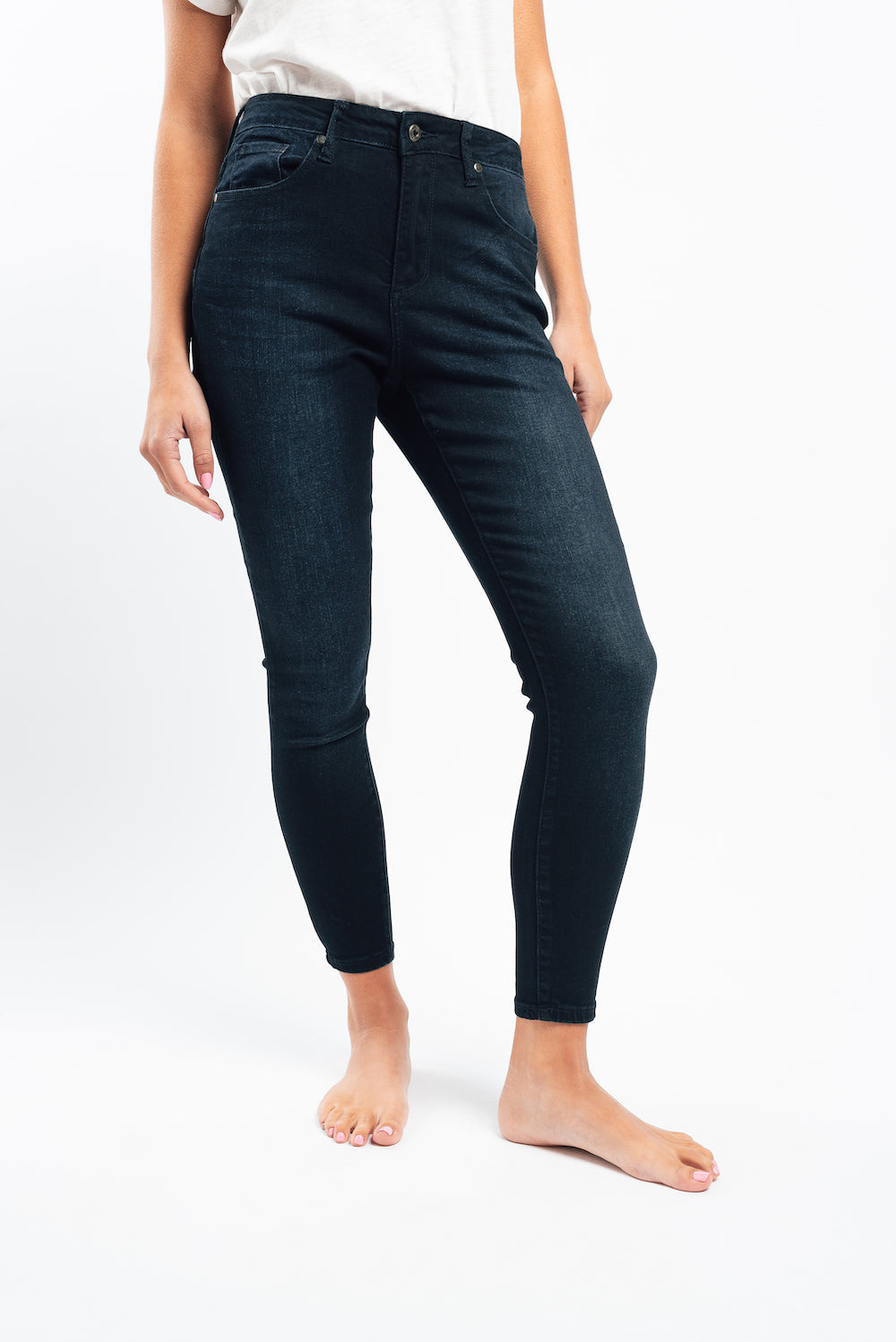 Alfie High Rise Skinny Jean - Washed Navy